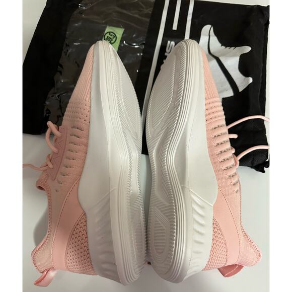 New women pink slip-on lightweight breathable 9 (39.5) tennis athletic sneakers - Picture 2 of 9